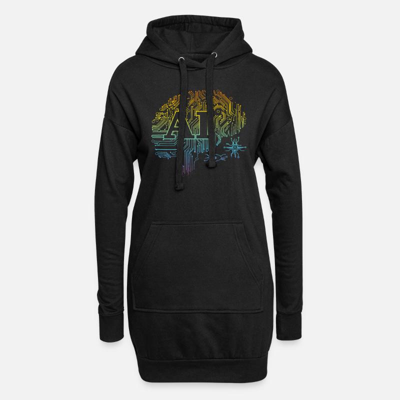 Machine Learning Ai Artificial Intelligence - Hoodie Dress - black