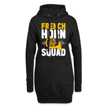 Horn Blechblasinstrument - Hoodie-Kleid - Schwarz - Vorne