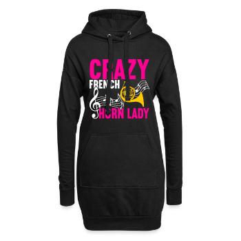 Cuivre à cor - Sweat-shirt à capuche long Femme - noir - Devant