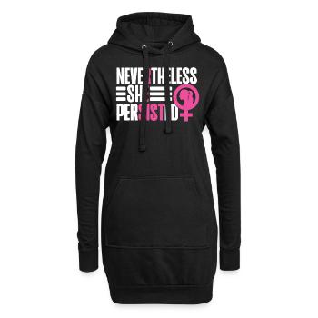 Feminist Nevertheless She - Hoodie-Kleid - Schwarz - Vorne