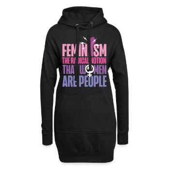 Le féminisme féministe Le radical - Sweat-shirt à capuche long Femme - noir - Devant