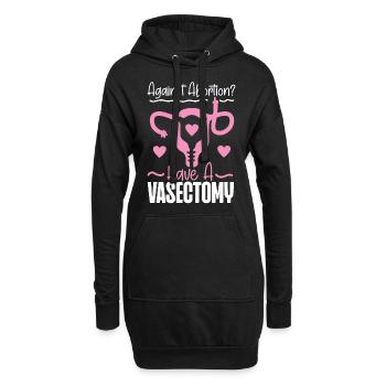 Féministe contre l’avortement ? Avoir un - Sweat-shirt à capuche long Femme - noir - Devant