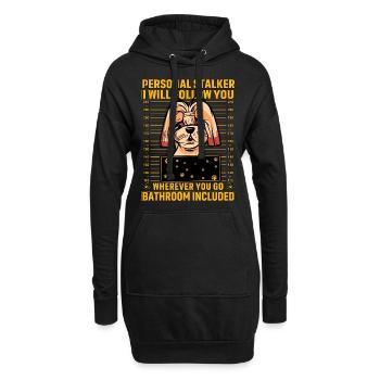 Shih Tzu Stalker - Sweat-shirt à capuche long Femme - noir - Devant