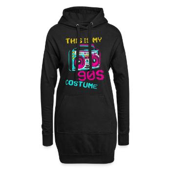 C’est mon costume des années 90 - Sweat-shirt à capuche long Femme - noir - Devant