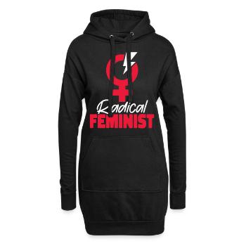 Feminist Radical Feminist - Hoodie-Kleid - Schwarz - Vorne