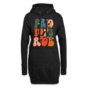 Féministe Pro 1973 Roe - Sweat-shirt à capuche long Femme - noir - Devant