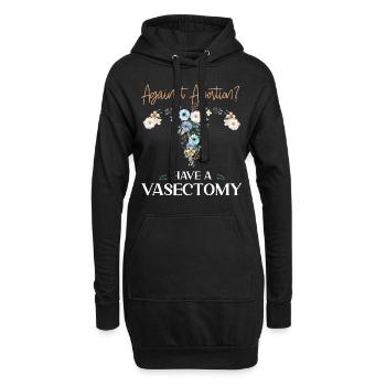 Fleur Féministe Floral Contre - Sweat-shirt à capuche long Femme - noir - Devant