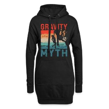 L’escalade intérieure La gravité est un mythe Rétro Bloc - Sweat-shirt à capuche long Femme - noir - Devant