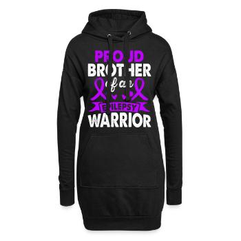 Bruder Der Epilepsie Krieger Bewusstseinsmonat - Hoodie-Kleid - Schwarz - Vorne