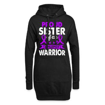 Soeur du Mois du guerrier de l’épilepsie du - Sweat-shirt à capuche long Femme - noir - Devant