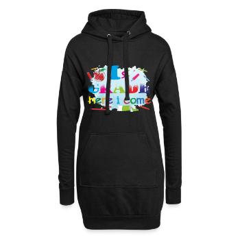 Hallo 1. Klasse Zurück zur Schule Erster Tag - Hoodie-Kleid - Schwarz - Vorne