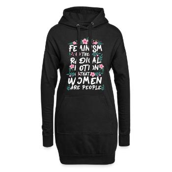 Le féminisme féministe Le radical - Sweat-shirt à capuche long Femme - noir - Devant