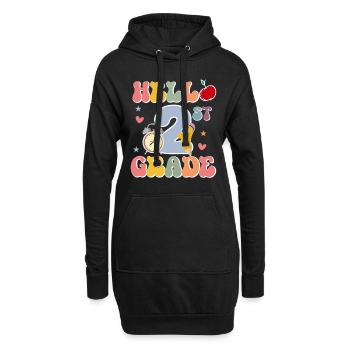Zweite Klasse Rainbow Girls Jungen Lehrerteam 2. - Hoodie-Kleid - Schwarz - Vorne
