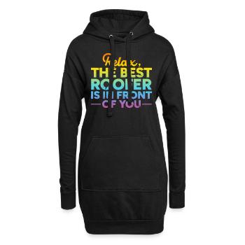 Détendez-vous Le meilleur couvreur est devant vous - Roof Wo - Sweat-shirt à capuche long Femme - noir - Devant