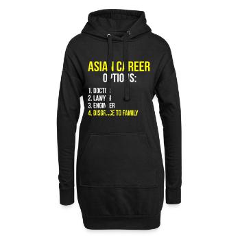 Étudiant asiatique Options de carrière - Sweat-shirt à capuche long Femme - noir - Devant