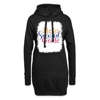 Zweite Klasse, Regenbogen, Mädchen, Jungen, Lehrerteam, 2. - Hoodie-Kleid - Schwarz - Vorne