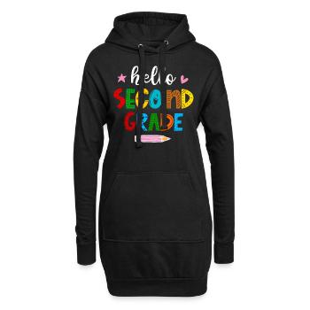 Zweite Klasse Rainbow Girls Jungen Lehrerteam 2. - Hoodie-Kleid - Schwarz - Vorne
