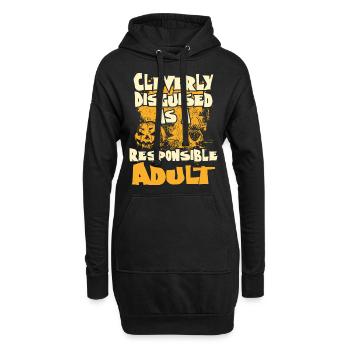 Cleverly Disguised As A Responsible Adult - Hoodie-Kleid - Schwarz - Vorne