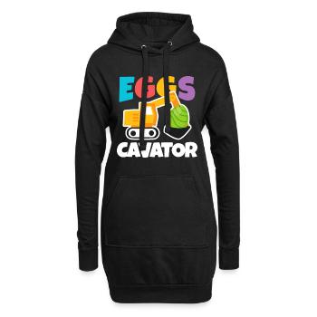 Ostern Kinder Kleinkinder Eiersuche Lustig - Hoodie-Kleid - Schwarz - Vorne