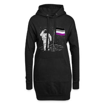 Asexual Ace - Hoodie Dress - black - Front