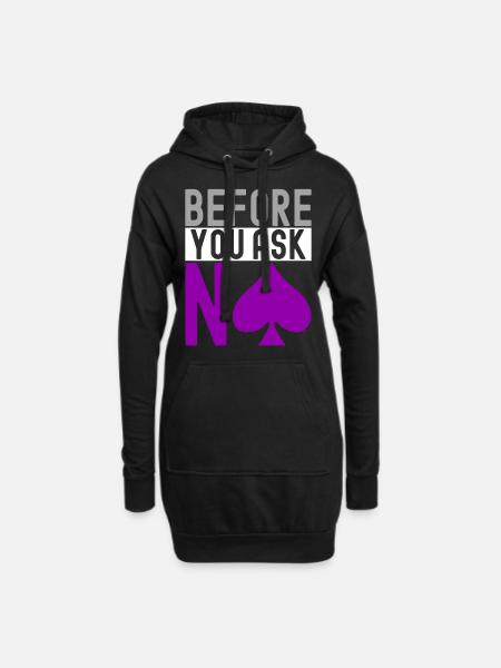 As asexué - Sweat-shirt à capuche long Femme - noir