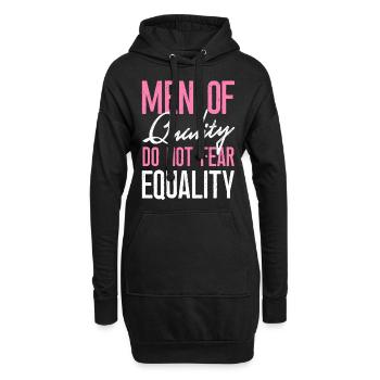 Feminist Men Of Quality Don't Fear - Hoodie-Kleid - Schwarz - Vorne