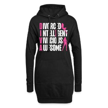 Happy Divorce Party divorcé - Sweat-shirt à capuche long Femme - noir - Devant