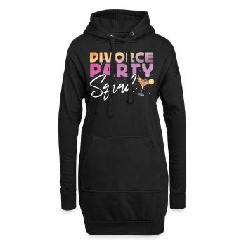 Happy Divorce Party Divorce Party - Hoodie-Kleid - Schwarz - Vorne