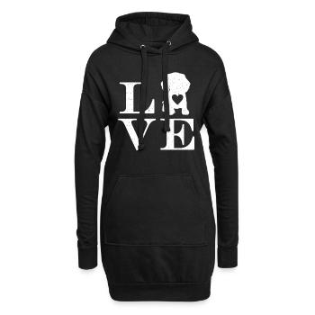 Dachshund Geschenk Dixie Wiener Doxie Dackel - Hoodie-Kleid - Schwarz - Vorne