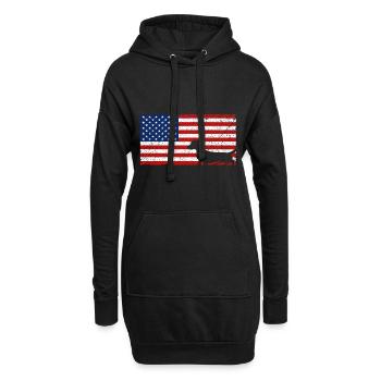 Teckel Cadeau Dixie Viennese Doxie Teckel - Sweat-shirt à capuche long Femme - noir - Devant