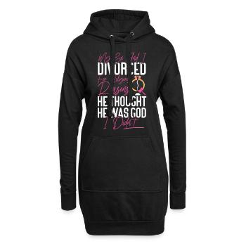 Bonne fête de divorce Mon ex et moi - Sweat-shirt à capuche long Femme - noir - Devant