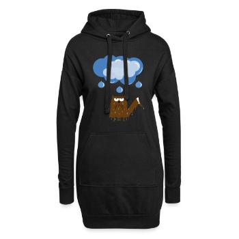 RAINING CATS AND DOGS - Hoodie-Kleid - Schwarz - Vorne