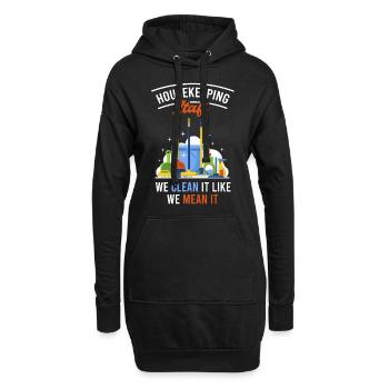 Personnel de nettoyage Nous le nettoyons comme nous le pensons - Sweat-shirt à capuche long Femme - noir - Devant