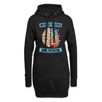 IEP Different Abilities Same Potential Educator - Hoodie-Kleid - Schwarz - Vorne