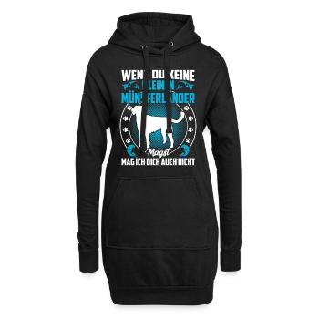 Kleiner Münsterländer mag dich auch nicht - Hoodie-Kleid - Schwarz - Vorne