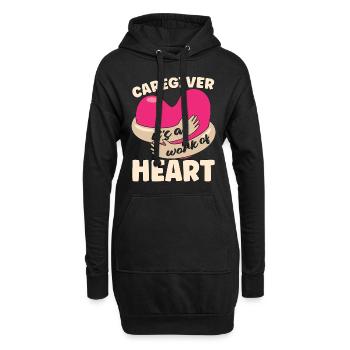 Soignant C’est un travail de soignant - Sweat-shirt à capuche long Femme - noir - Devant