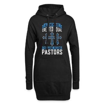 Clergé Tous les hommes sont créés Culte égal Ecclésiastique - Sweat-shirt à capuche long Femme - noir - Devant