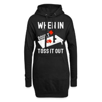 Cornhole Player Cornhole Board - Hoodie Dress - black - Front