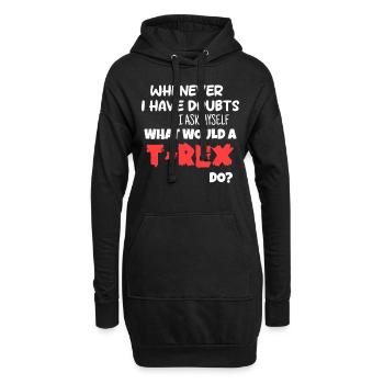 que ferait un T Rex ? - Sweat-shirt à capuche long Femme - noir - Devant