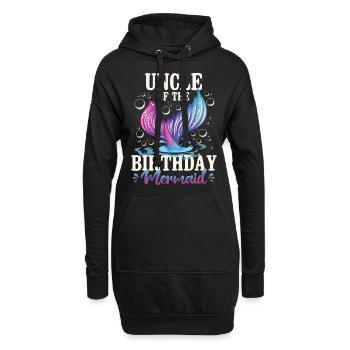 Oncle de la fille d’anniversaire - Sweat-shirt à capuche long Femme - noir - Devant