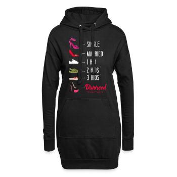 Happy Divorce Party Single Married - Hoodie-Kleid - Schwarz - Vorne