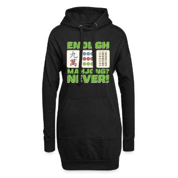 Mahjong Enough Mahjong Never Board Game Tiles - Hoodie-Kleid - Schwarz - Vorne