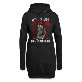 Ameisenbären nicht mögen Ameisenfresser - Hoodie-Kleid - Schwarz - Vorne