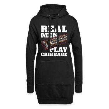 Cribbage Real Men Play Cribbage Loves Board Game - Hoodie-Kleid - Schwarz - Vorne