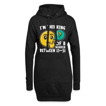 Cribbage Je pense à un certain nombre de cartes à jouer - Sweat-shirt à capuche long Femme - noir - Devant