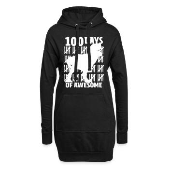 100 Tage Schule Dinosaurier T-Rex Dino Kinder Jungen - Hoodie-Kleid - Schwarz - Vorne