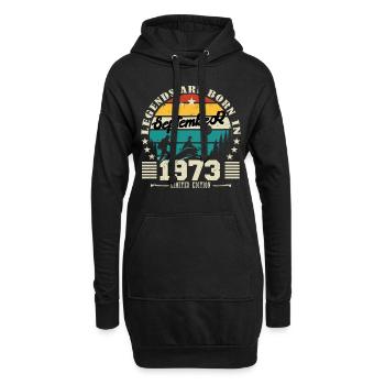 September 1973. Birthday gift September 1973 - Hoodie Dress - black - Front