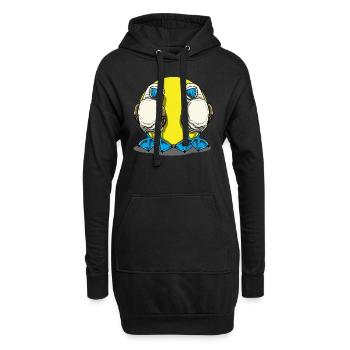 Galapagos Blue-footed Couple - Hoodie Dress - black - Front