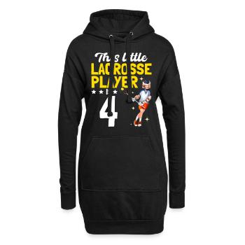 Ce petit joueur de crosse a 4 ans - joueur de crosse - Sweat-shirt à capuche long Femme - noir - Devant