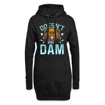 Le barrage de castor ne donne pas Un barrage aime les animaux rongeurs - Sweat-shirt à capuche long Femme - noir - Devant